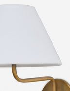Brass Wall Sconce with Fabric Shade, Single or Double Light - view 44