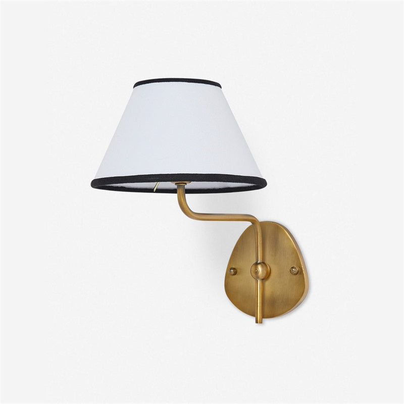 Brass Wall Sconce with Fabric Shade, Single or Double Light - view 52