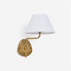 Brass Wall Sconce with Fabric Shade, Single or Double Light - view 47