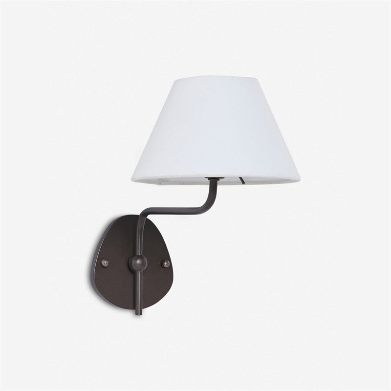 Brass Wall Sconce with Fabric Shade, Single or Double Light - view 48