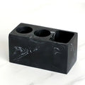 Marbled Resin Toothbrush Holder with 3 Compartments - product view 1