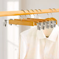Wooden Trouser Hangers with Clips – Set of 10 – image 1