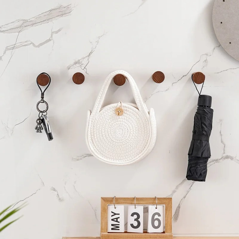 Solid Wood Wall-Mounted Peg Hook – image 3