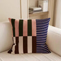 Colour Block Striped Cushion Cover – image 4