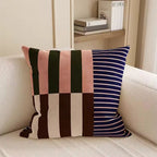 Colour Block Striped Cushion Cover – image 4