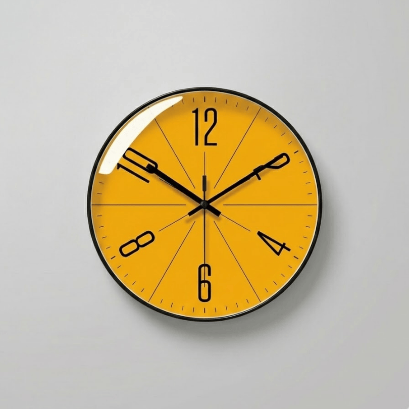 Silent Wall Clock with Bold Numerals and Glass Front - product view 8
