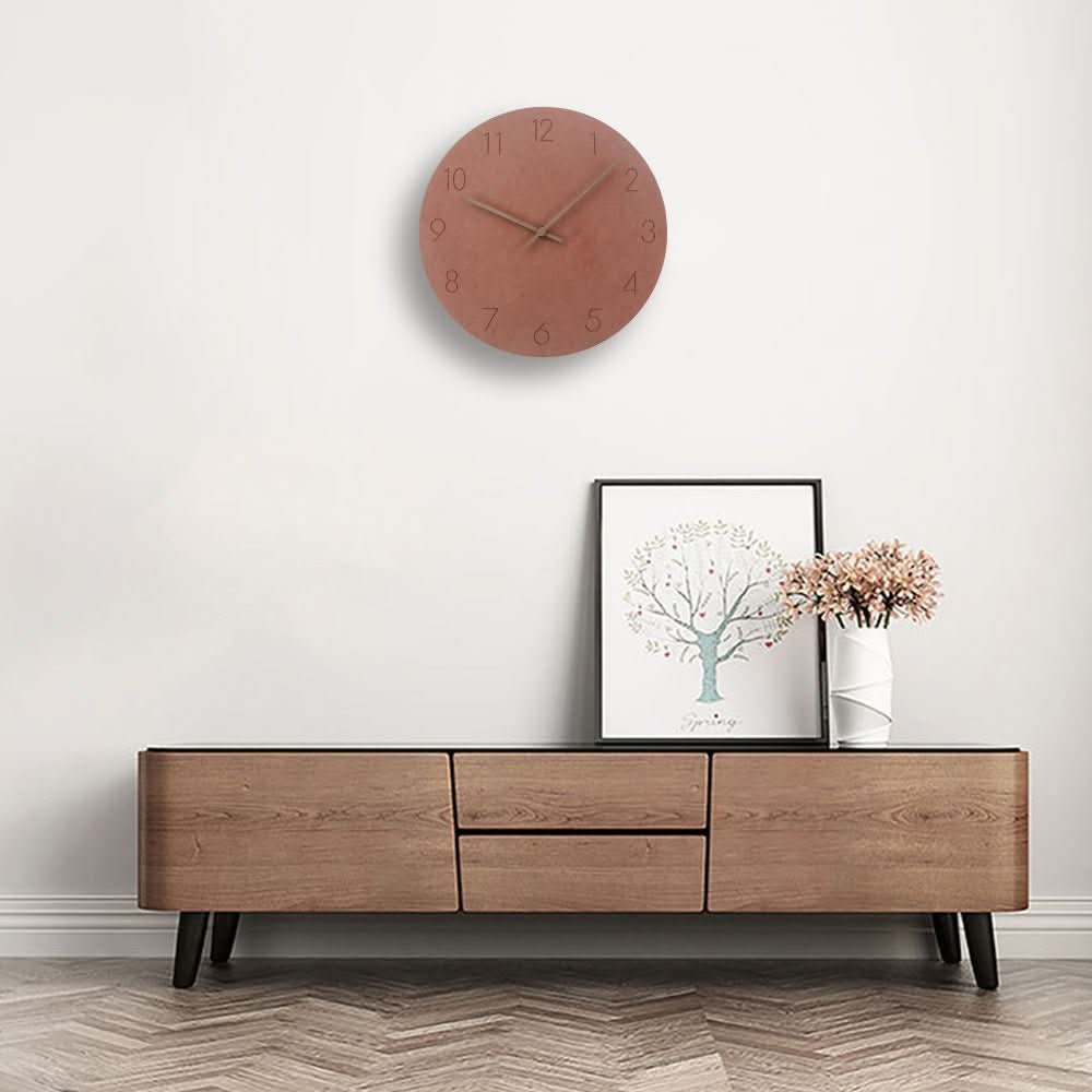 Modern Silent Wall Clock with Walnut Hands, 28.96 cm - product view 4