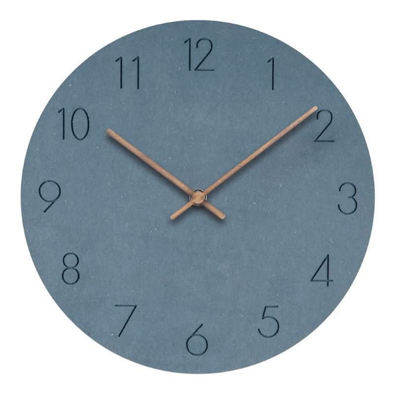 Modern Silent Wall Clock with Walnut Hands, 28.96 cm - product view 1