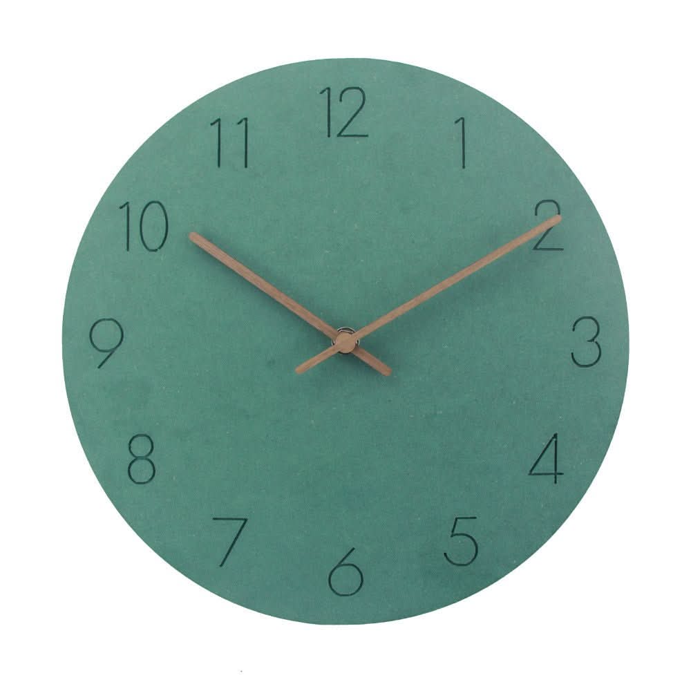 Modern Silent Wall Clock with Walnut Hands, 28.96 cm - product view 5