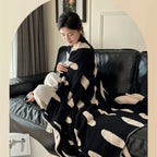 Polka Dot Fleece Blanket for Sofa and Bed - product view 5