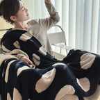 Polka Dot Fleece Blanket for Sofa and Bed - product view 6