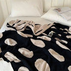 Polka Dot Fleece Blanket for Sofa and Bed - product view 2