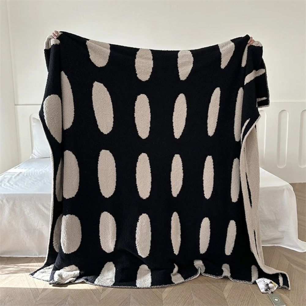 Polka Dot Fleece Blanket for Sofa and Bed - product view 9