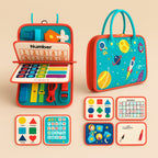 Toy Sensory Montessori Activity Board Travel Case