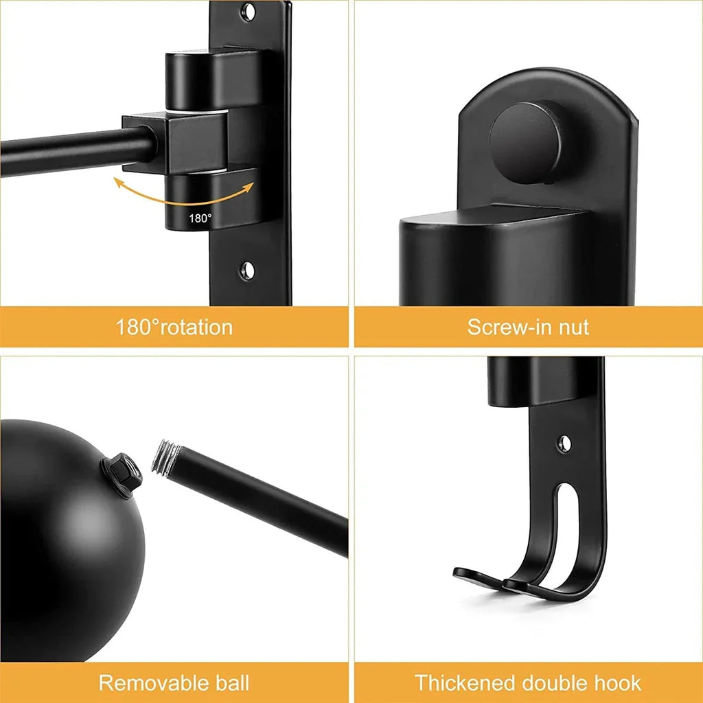 Wall-Mounted Motorcycle Helmet and Jacket Storage Rack — product view 4