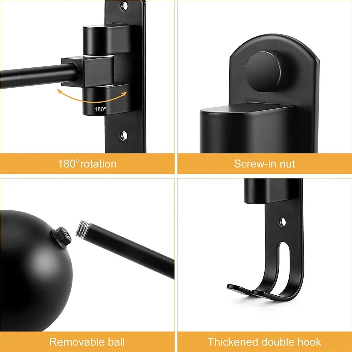 Wall-Mounted Motorcycle Helmet and Jacket Storage Rack — product view 4