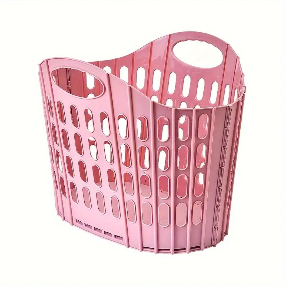 Foldable Plastic Storage Basket with Carry Handles – image 10