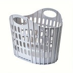 Foldable Plastic Storage Basket with Carry Handles – image 8