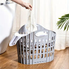 Foldable Plastic Storage Basket with Carry Handles – image 3