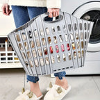 Foldable Plastic Storage Basket with Carry Handles – image 4