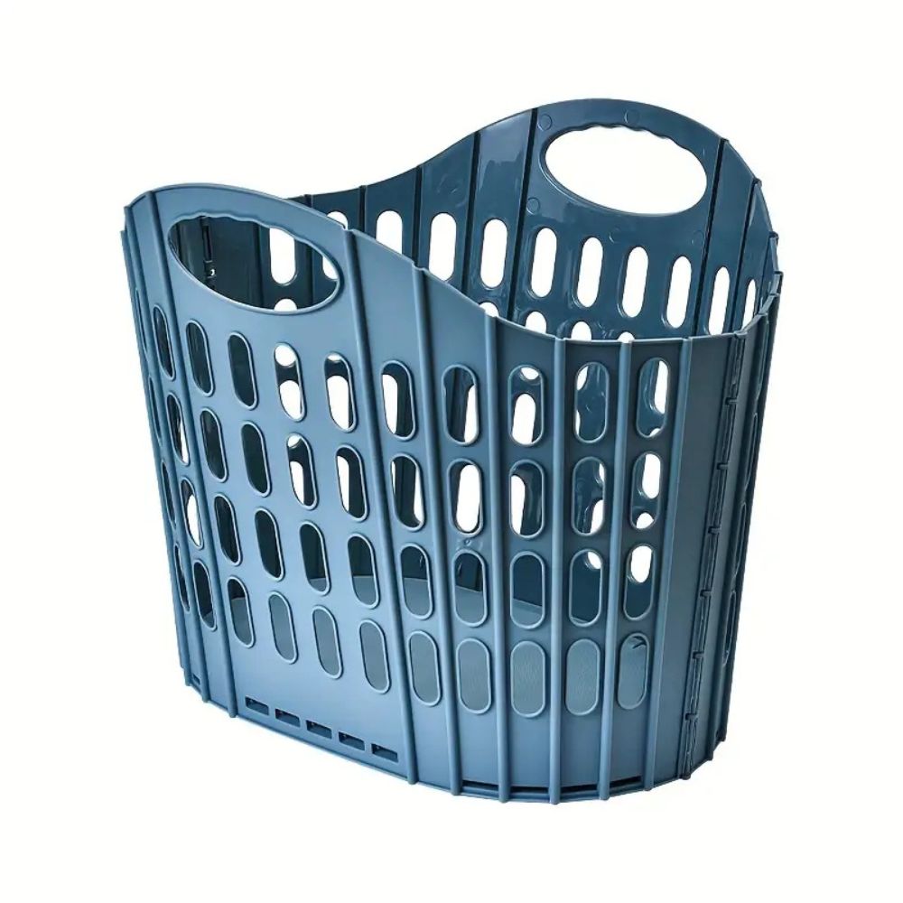 Foldable Plastic Storage Basket with Carry Handles – image 7