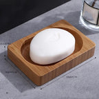 Bamboo Soap Dish with Drainage Slots - product view 6