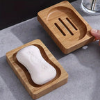 Bamboo Soap Dish with Drainage Slots - product view 2