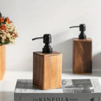 Walnut Wood Soap Dispenser with Black Pump - product view 7