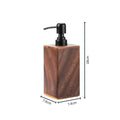 Walnut Wood Soap Dispenser with Black Pump - product view 1