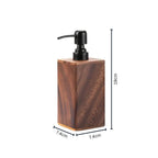 Walnut Wood Soap Dispenser with Black Pump - product view 1