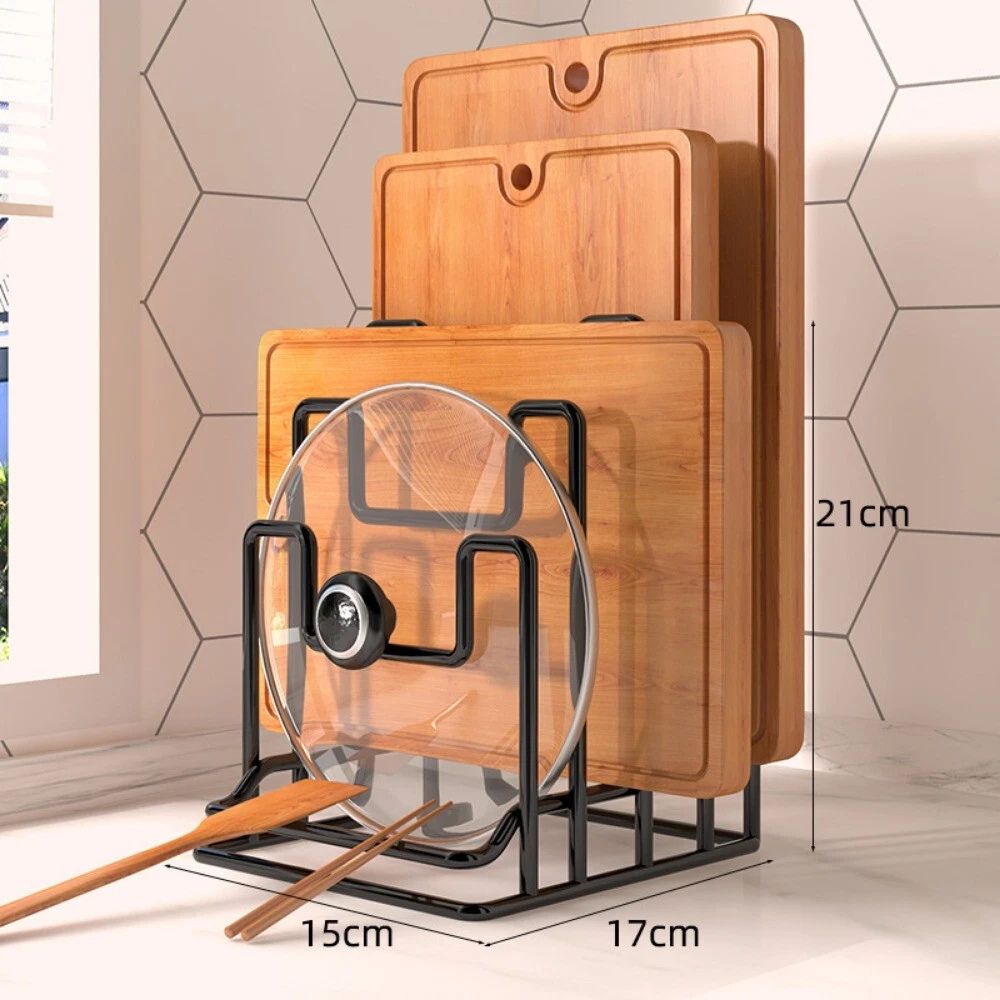 Kitchen Pot Lid and Chopping Board Storage Rack - product view 1