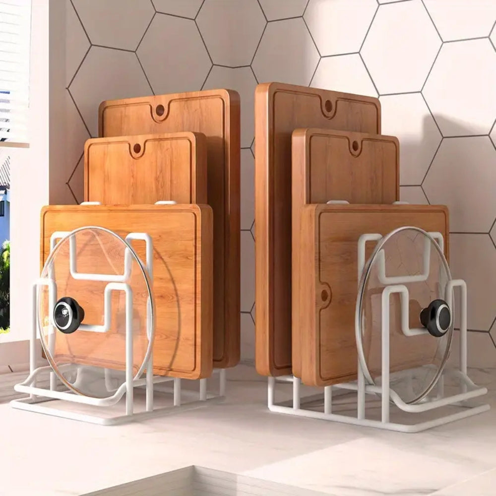 Kitchen Pot Lid and Chopping Board Storage Rack - product view 6