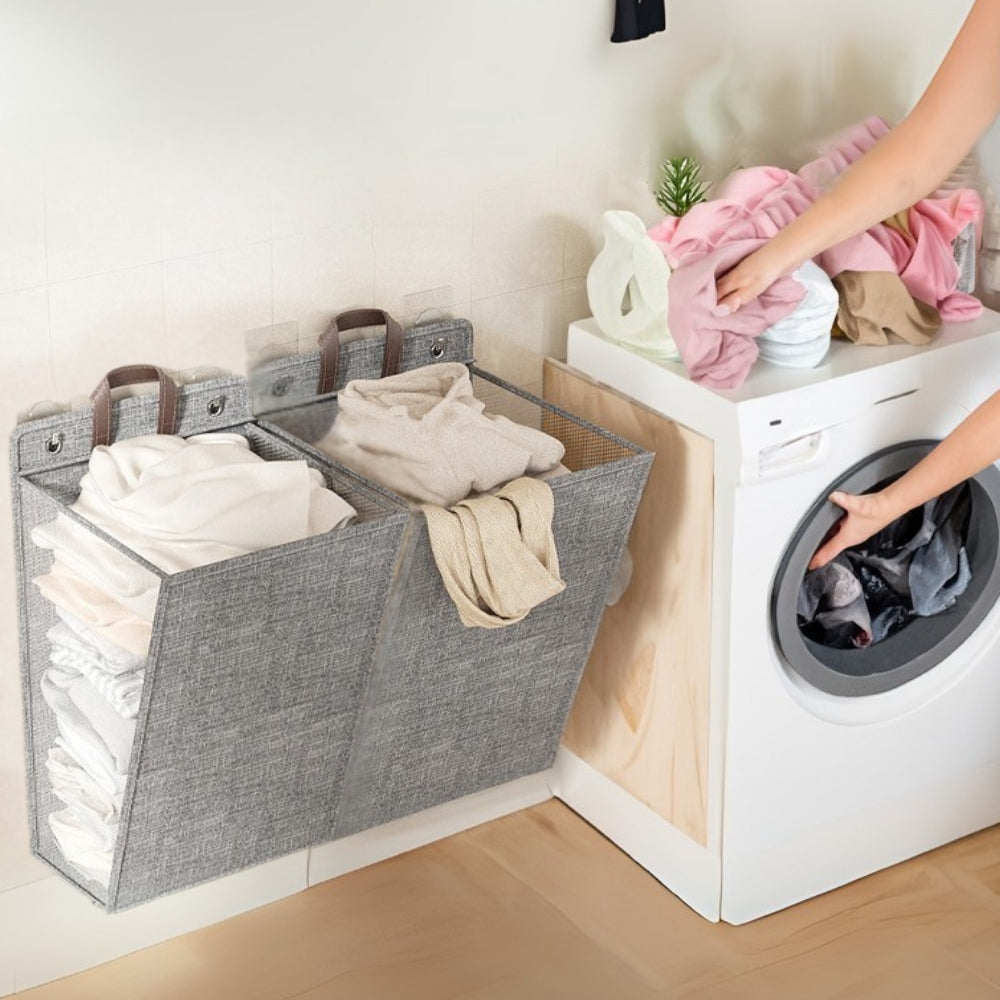 Foldable Hanging Polyester Laundry Basket – image 1