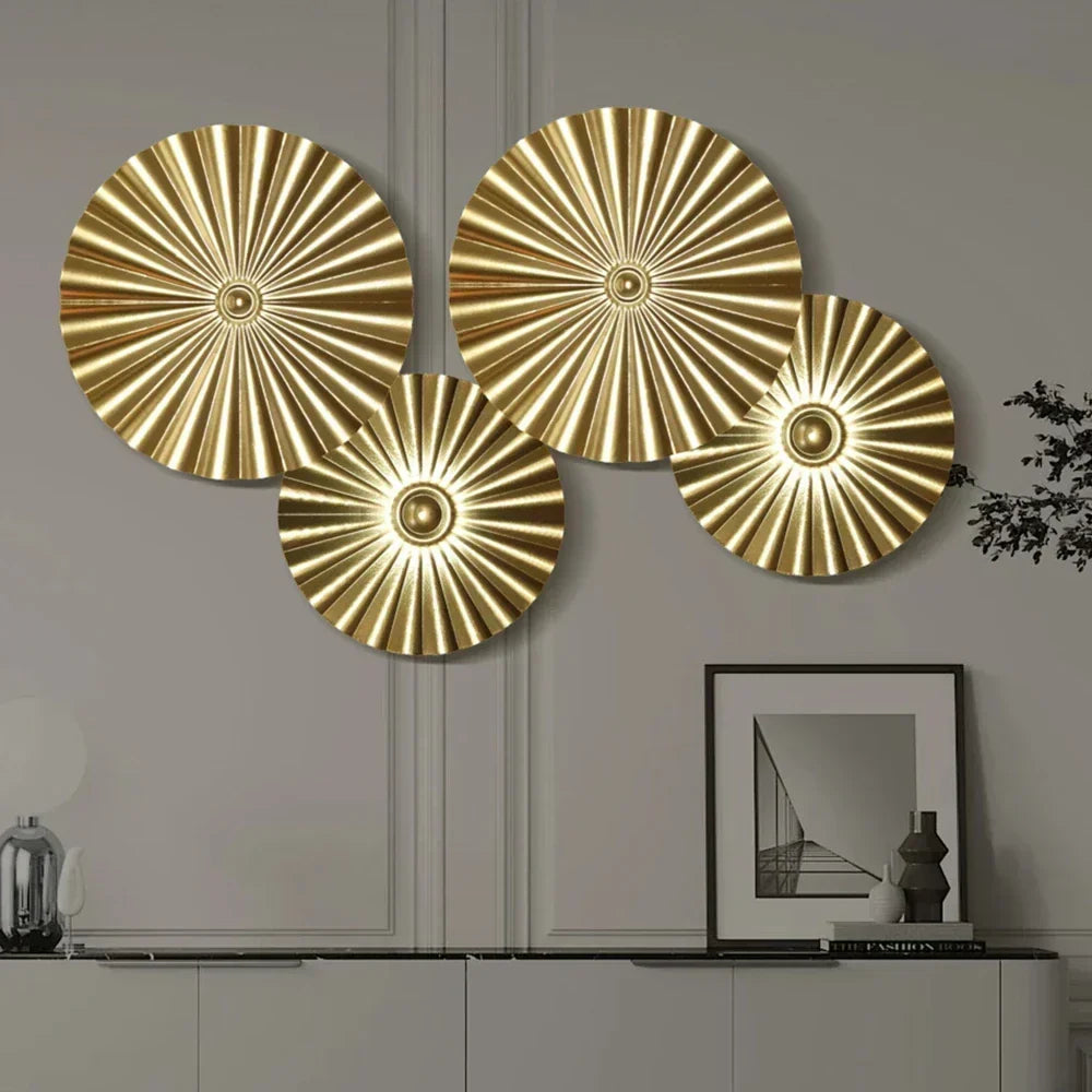 Gold Tone Metal Wall Decoration