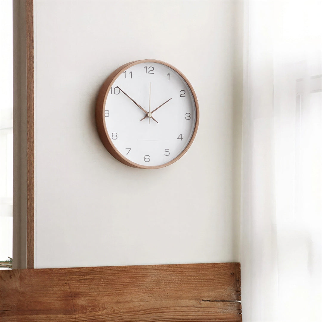 Wood Frame Silent Wall Clock, 30 cm