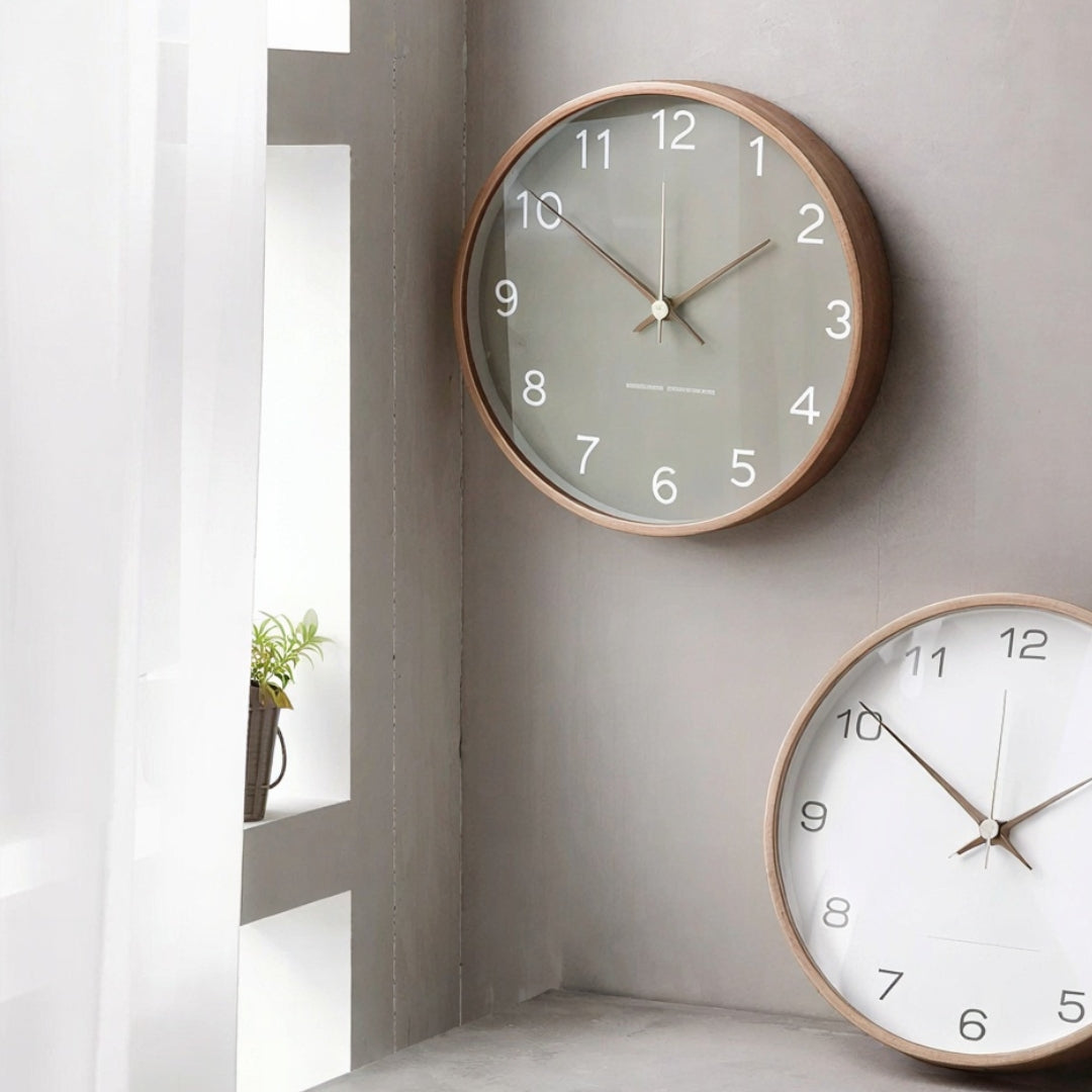 Wood Frame Silent Wall Clock, 30 cm