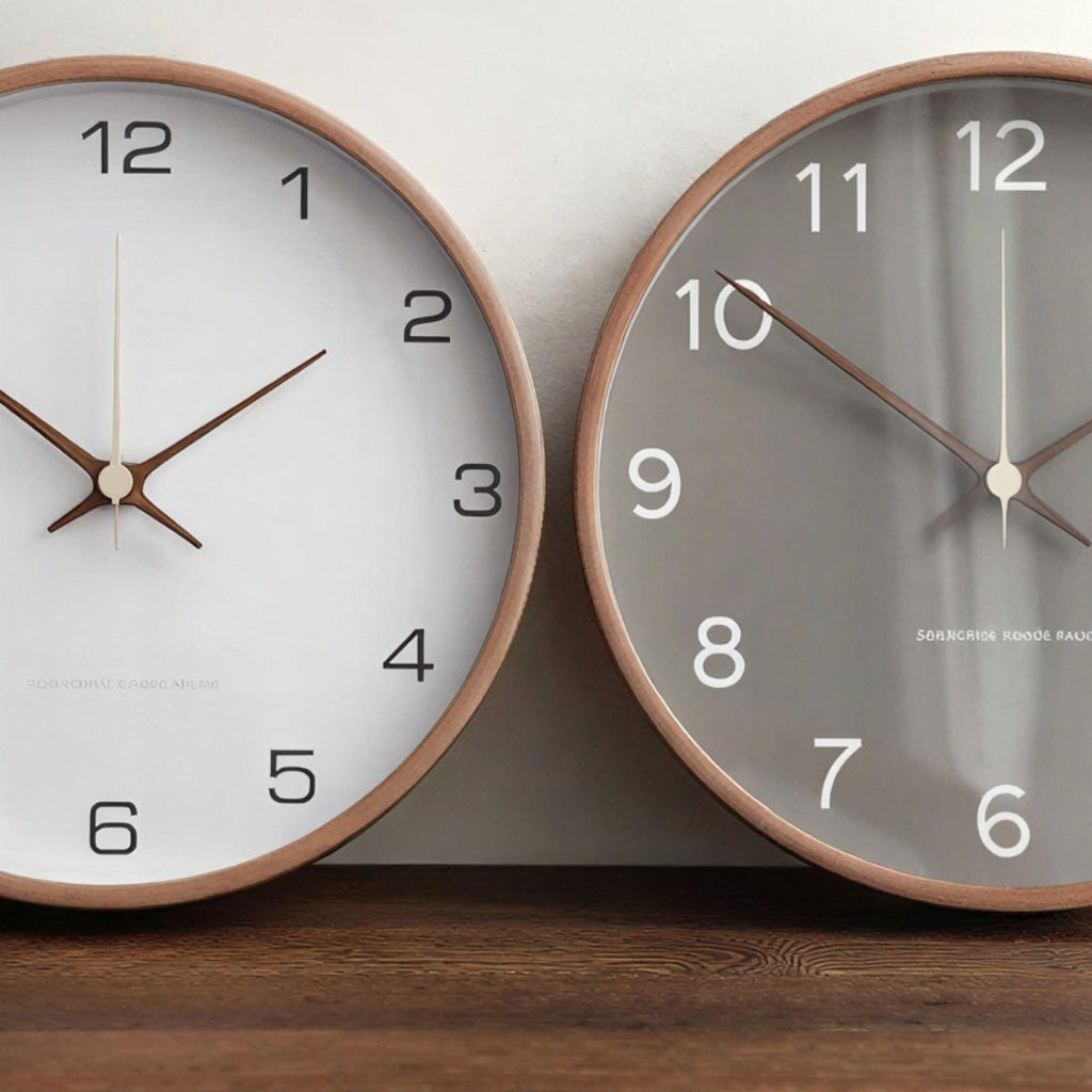 Wood Frame Silent Wall Clock, 30 cm