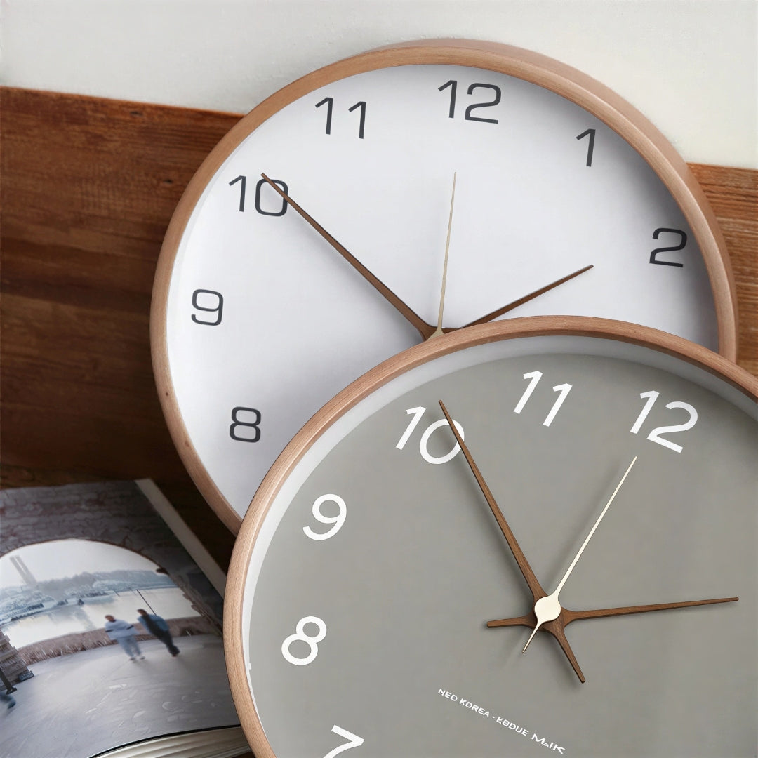 Wood Frame Silent Wall Clock, 30 cm