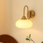 Glass Wall Sconce with Brass or Chrome Finish - view 5