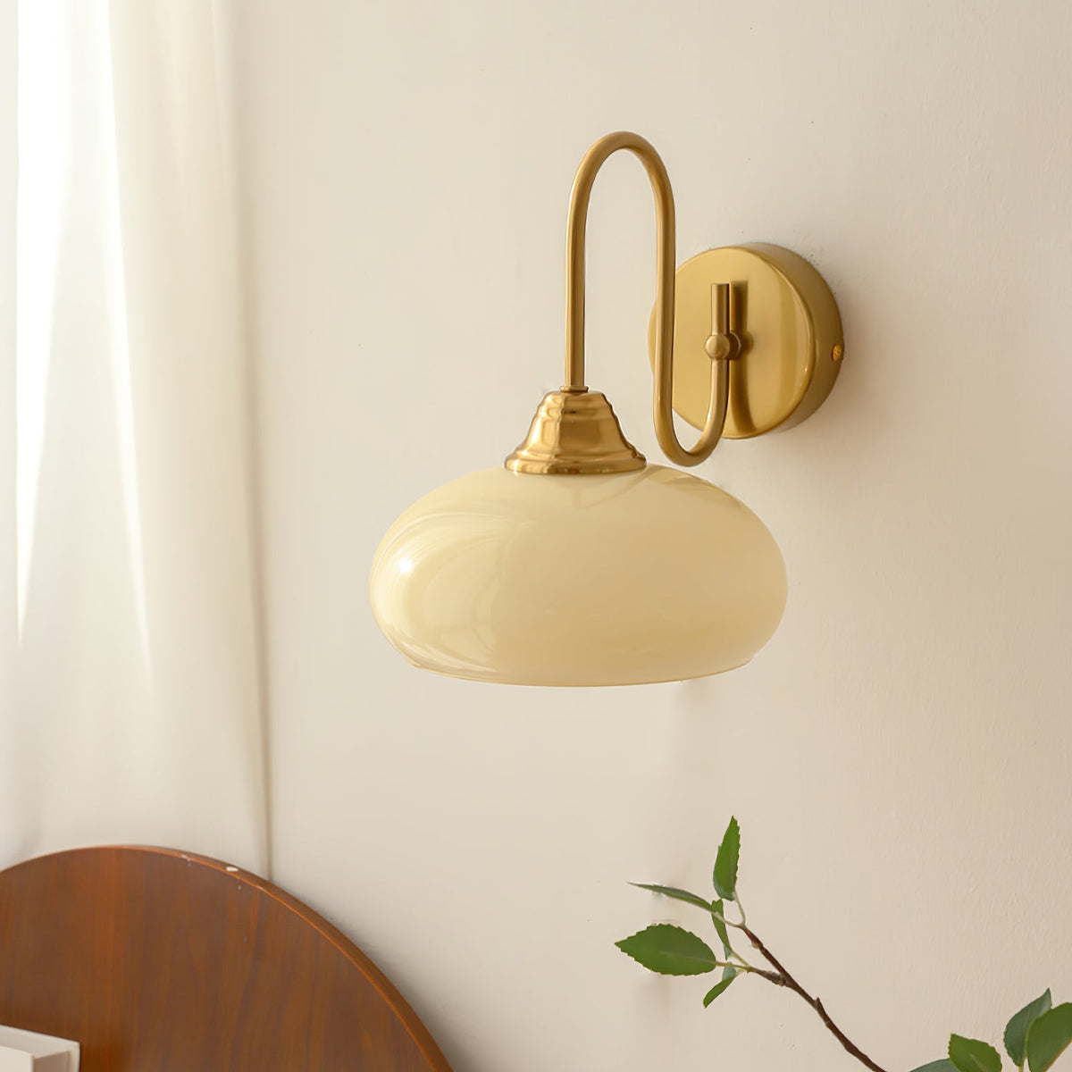 Glass Wall Sconce with Brass or Chrome Finish - view 8