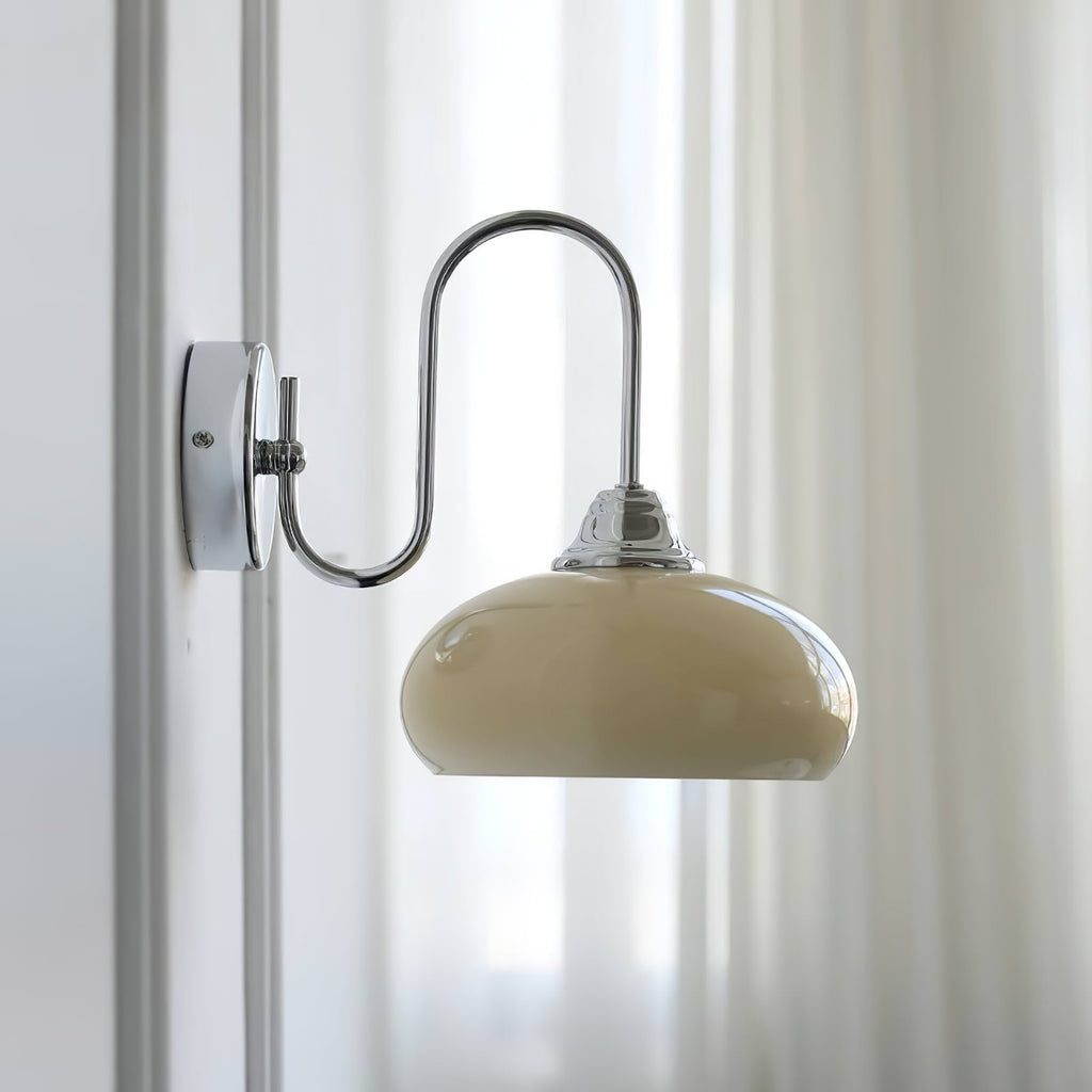 Glass Wall Sconce with Brass or Chrome Finish - view 9