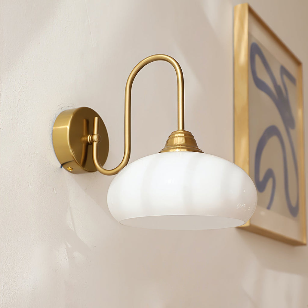 Glass Wall Sconce with Brass or Chrome Finish - view 10