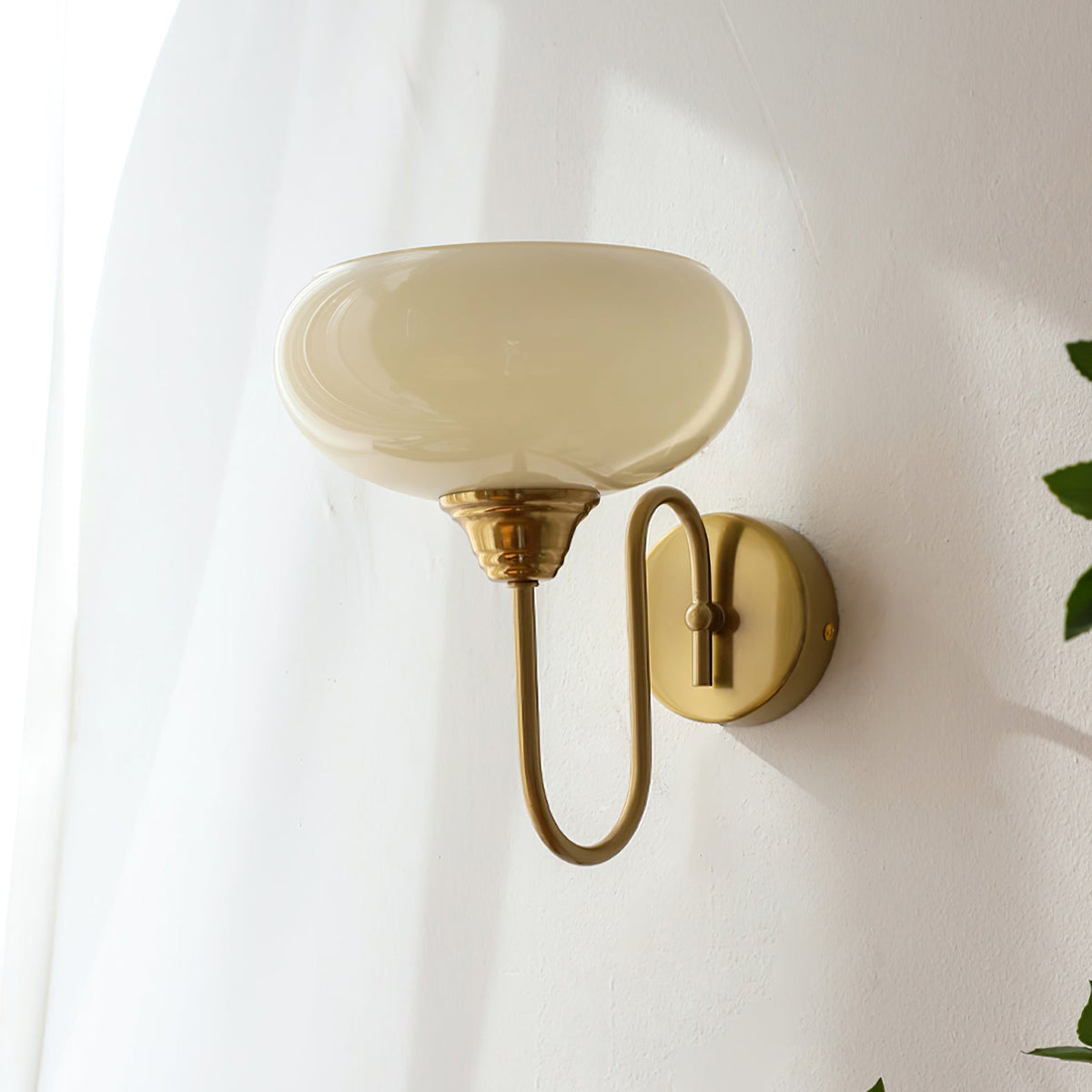 Glass Wall Sconce with Brass or Chrome Finish - view 11