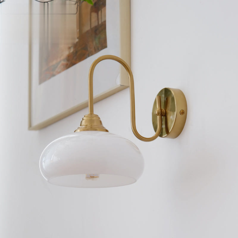Glass Wall Sconce with Brass or Chrome Finish - view 32