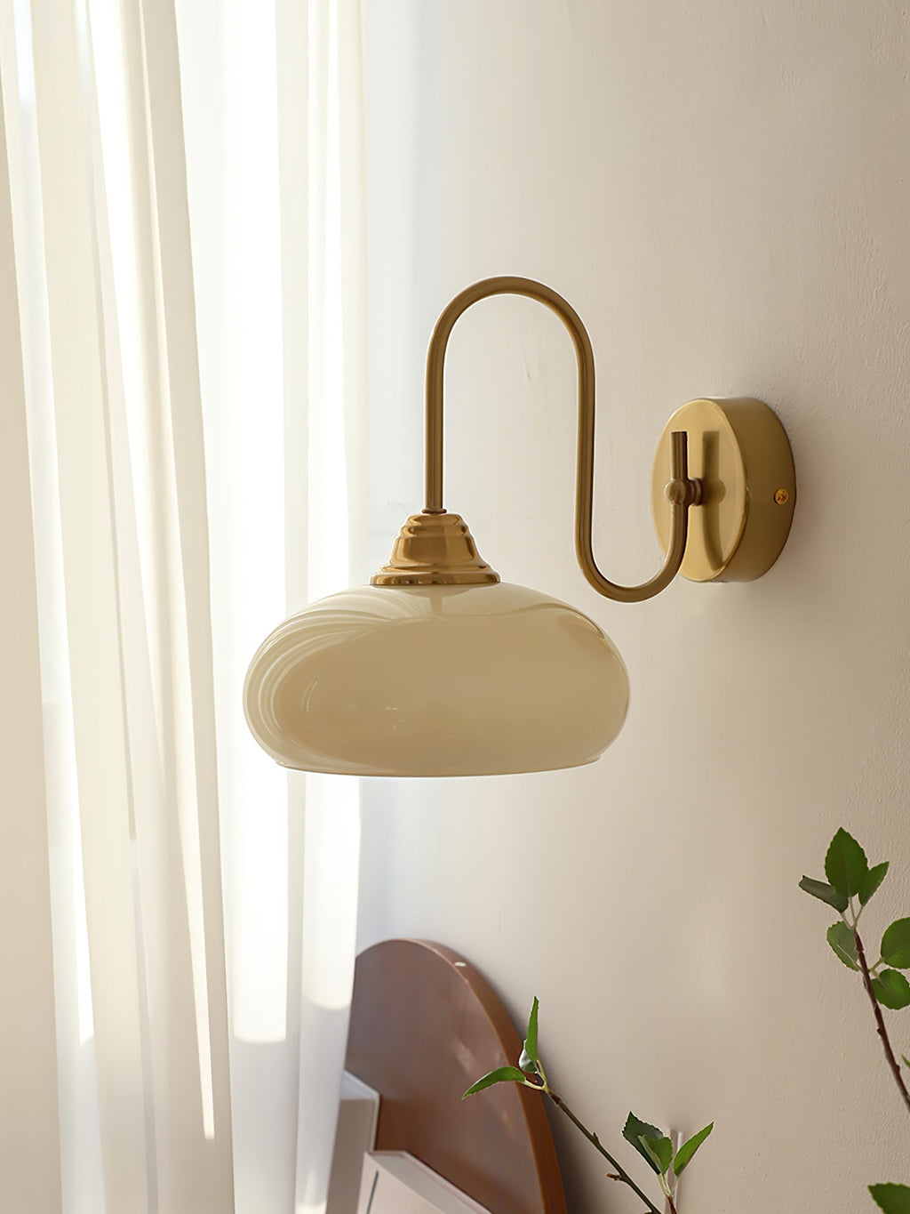 Glass Wall Sconce with Brass or Chrome Finish - view 12