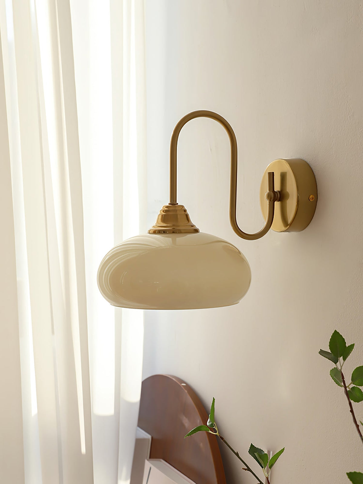 Glass Wall Sconce with Brass or Chrome Finish - view 12