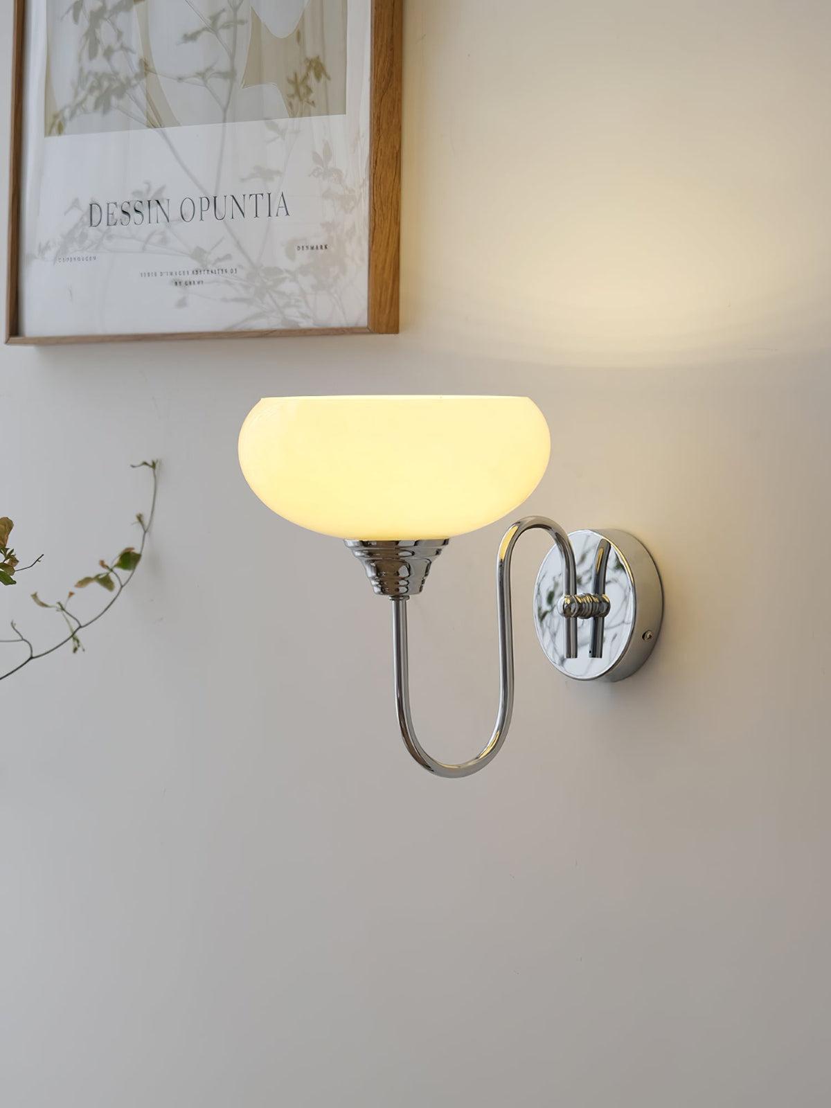 Glass Wall Sconce with Brass or Chrome Finish - view 14