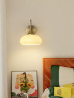 Glass Wall Sconce with Brass or Chrome Finish - view 16