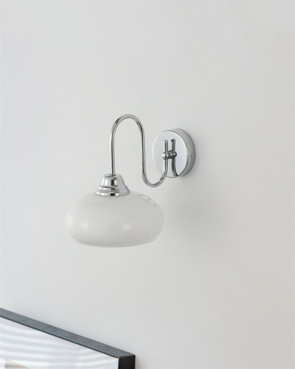 Glass Wall Sconce with Brass or Chrome Finish - view 17