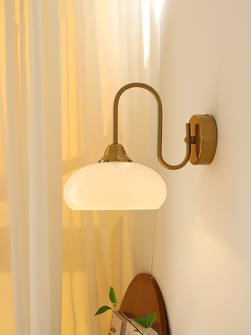 Glass Wall Sconce with Brass or Chrome Finish - view 19